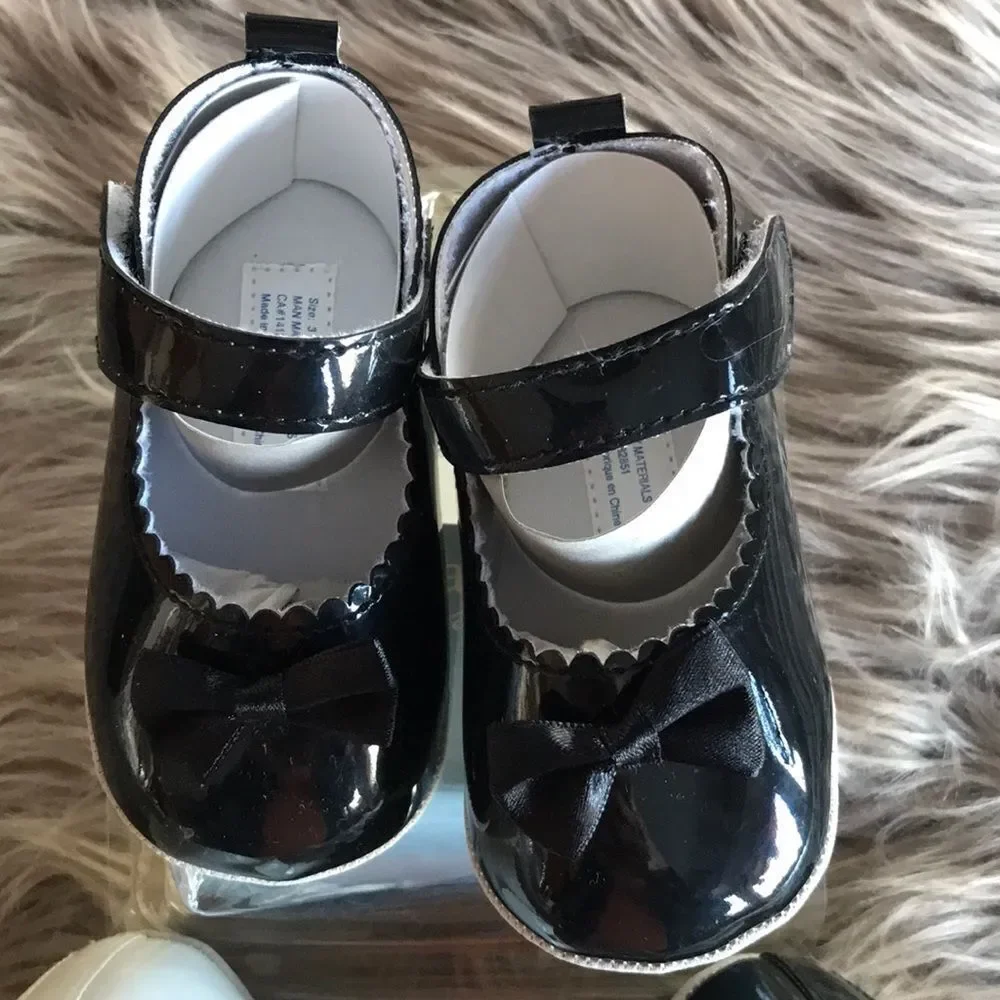 Lot of 3 Klassy Baby girl dress shoes 2 sizes